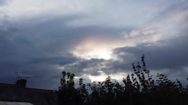 Gyönyörű Drámai Felhők Napnyugtakor Anglia Felett Nagy Britannia — Stock videók