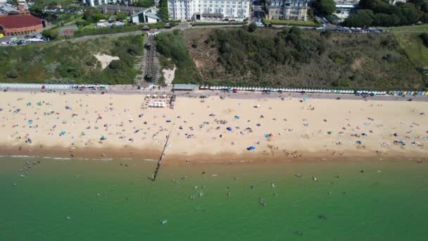 High Angle View Most Beautiful Attractive Tourist Destination Bournemouth City — Stock Video