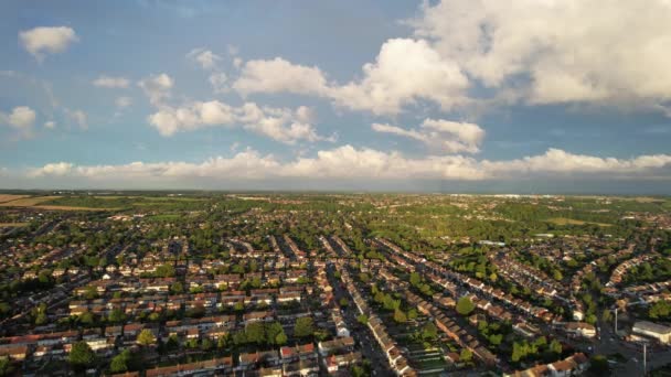 Güzel Gökyüzü Dramatik Bulutlar Ngiltere Üzerinde Gün Batımında Büyük Britanya — Stok video