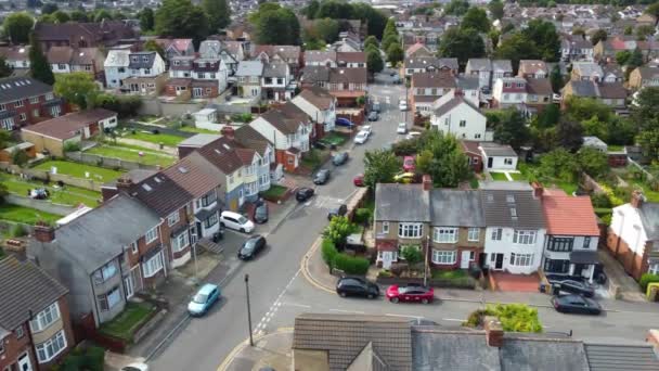 Pohled Vysokoúhlého Úhlu Central Luton Town England Záběry Byly Zachyceny — Stock video