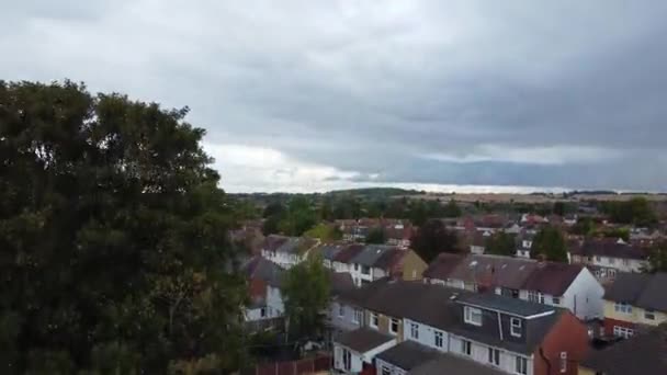 Vista Ángulo Alto Ciudad Central Luton Inglaterra Metraje Fue Capturado — Vídeo de stock