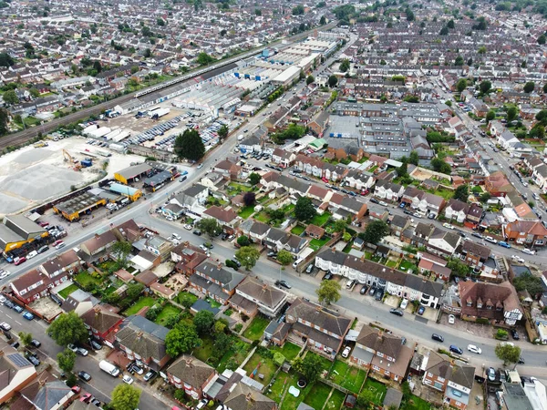 High Angle Footage Von Wohnimmobilien Osten Von Luton City England — Stockfoto