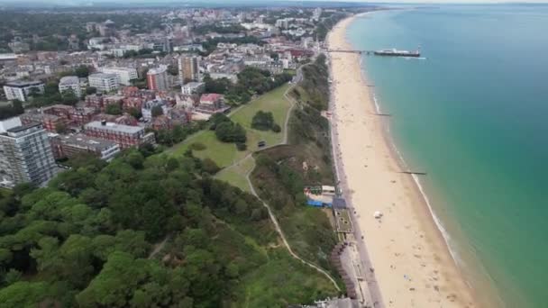 High Angle Time Lapse Footage Attractive Tourist Destination Bournemouth City — Video