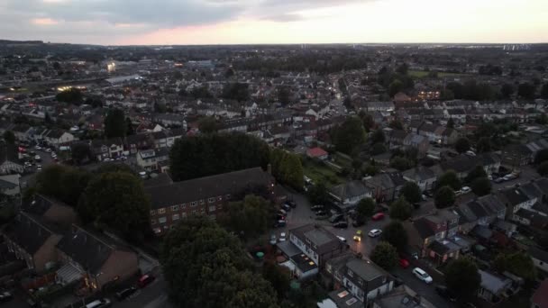 Aerial View Residential Homes Luton City Downtown England Ηνωμένο Βασίλειο — Αρχείο Βίντεο