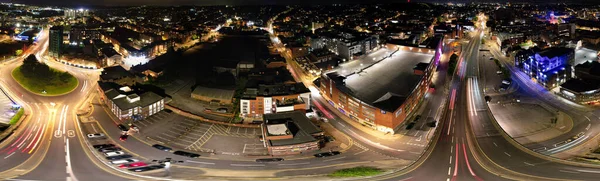 Aerial View Illuminated Luton City England Egyesült Királyság Alatt Sunset — Stock Fotó