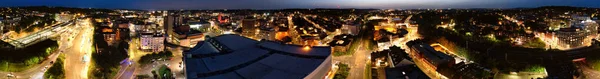 Вид Воздуха Иллюминированный Лутон Сити Англии Время Заката Отумна Изображение — стоковое фото