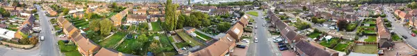 Vista Aerea Panoramica Della Città Luton Durante Tramonto — Foto Stock