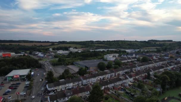 High Angle Footage Dallow Road Industrial Estate Luton City England — Vídeo de Stock