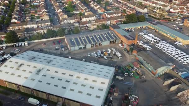 High Angle Footage Dallow Road Industrial Estate Luton City England — Vídeos de Stock