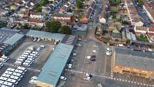 High Angle Footage Dallow Road Industrial Estate Luton City England — Video Stock