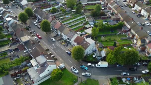 Πλάνα Drone Υψηλής Γωνίας Της Πόλης Luton Της Αγγλίας Κατά — Αρχείο Βίντεο