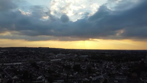 Luton Anglia Wielka Brytania Września 2023 Widok Lotu Ptaka Miasto — Wideo stockowe