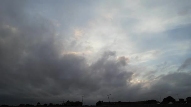 Time Lapse โอของ Fast Moving Clouds เหน งกฤษ สหราชอาณาจ — วีดีโอสต็อก