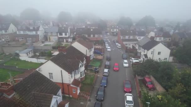 High Angle Drone Camera Footage Dramatic Clouds Sky Luton City — Vídeos de Stock