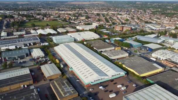 High Angle Footage Dallow Industrial Estate Luton City Inghilterra Catturato — Video Stock