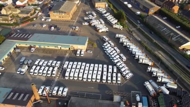 英国Luton市Dallow工业园区的高角度图像 2023年9月7日被无人机摄像头拍到 — 图库视频影像