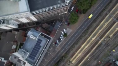 İngiltere 'nin Luton şehrinin hava görüntüsü. Yüksek Açılı Kamera 5 Eylül 2023 'te Drone' un Kamerasıyla çekildi.