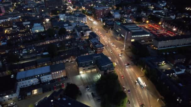 Air View Luton City England Dalam Bahasa Inggris Rekaman Sudut — Stok Video