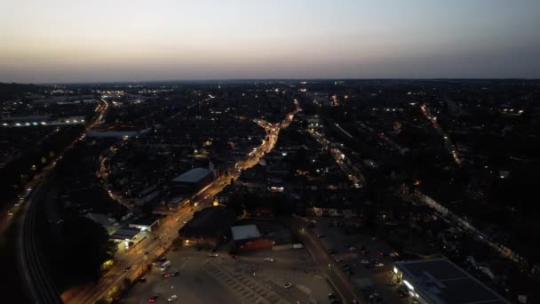 Air View Luton City England Dalam Bahasa Inggris Rekaman Sudut — Stok Video