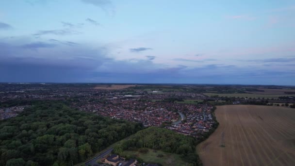 Αεροφωτογραφία Της Πόλης Luton Της Μεγάλης Βρετανίας Κατά Διάρκεια Του — Αρχείο Βίντεο