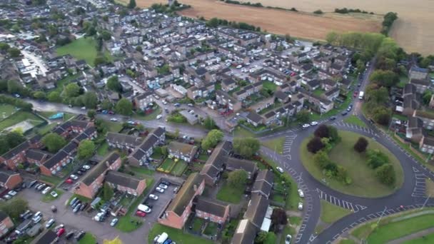 Аерофотозйомка Лутон Сіті Великої Британії Під Час Заходу Сонця Кадри — стокове відео