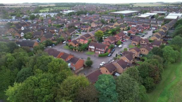 Αεροφωτογραφία Της Πόλης Luton Της Μεγάλης Βρετανίας Κατά Διάρκεια Του — Αρχείο Βίντεο