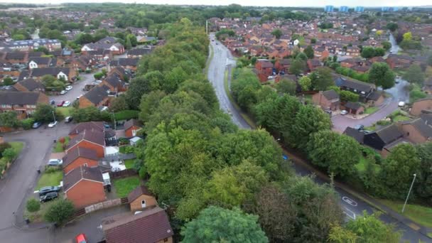 Letecké Záběry Luton City Velké Británie Během Západu Slunce Záběr — Stock video