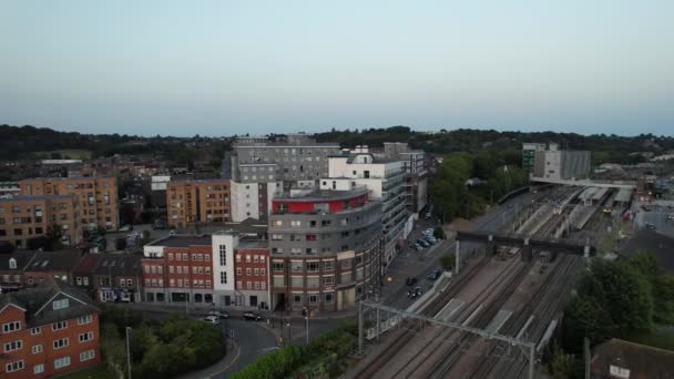 Aerial View Luton City England Vysokoúhlý Záběr Byl Pořízen Září — Stock video