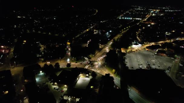 Luchtfoto Van Luton City England High Angle Footage Werd Vastgelegd — Stockvideo