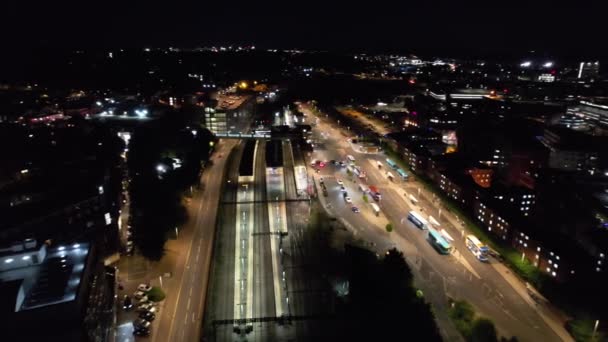 Aerial View Luton City England Vysokoúhlý Záběr Byl Pořízen Září — Stock video