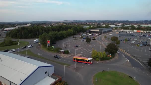 Högvinkelfilm Dallow Industrial Estate Från Luton City England Fångad Med — Stockvideo