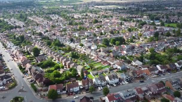 High Angle View Residential Estate Luton City Footage Captured Drone — Stock Video