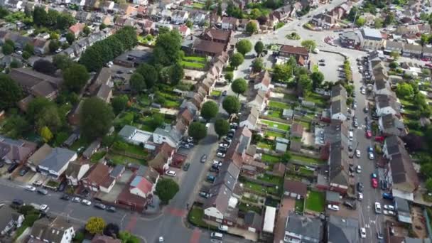 Hoge Hoek Uitzicht Residentieel Landgoed Van Luton City Beelden Werden — Stockvideo