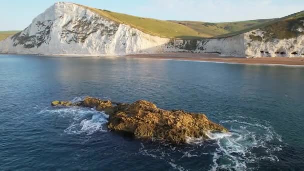 Best High Angle View British Landscape Sea View Durdle Door — Stock video