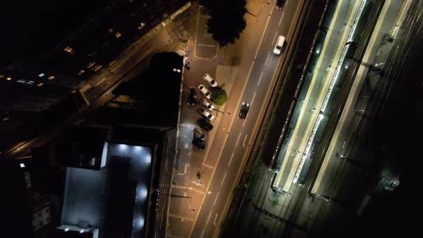 日落后的东南下城 中卢顿市和商业区的高角景观 这张照片是2023年9月5日用无人机拍摄的 — 图库视频影像