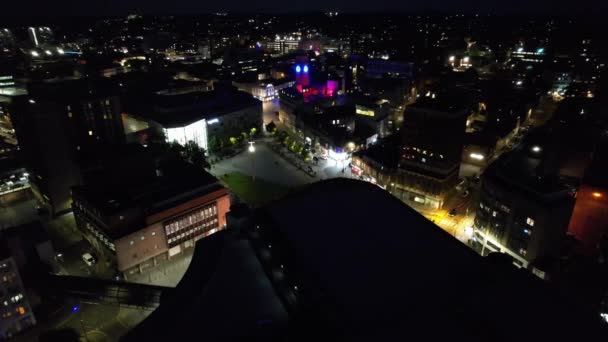 Άποψη Υψηλής Γωνίας Του Νοτιοανατολικού Κέντρου Της Πόλης Και Της — Αρχείο Βίντεο