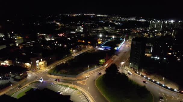 Άποψη Υψηλής Γωνίας Του Νοτιοανατολικού Κέντρου Της Πόλης Και Της — Αρχείο Βίντεο