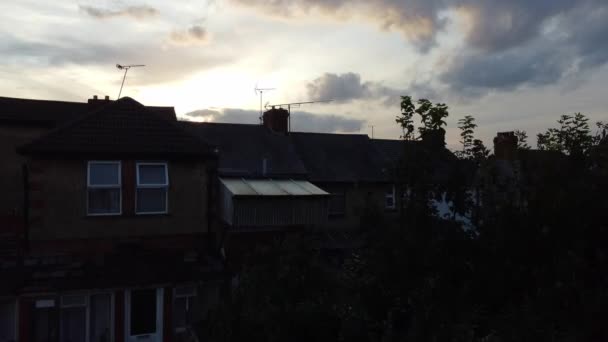 High Angle Footage Von North Luton City Und Residential District — Stockvideo