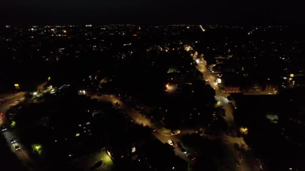 日落后的东南下城 中卢顿市和商业区的高角景观 这张照片是2023年9月5日用无人机拍摄的 — 图库视频影像