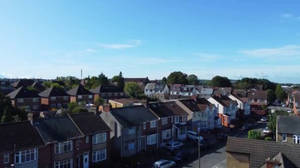 Filmación Ángulo Alto Ciudad Luton Durante Puesta Del Sol Filmación — Vídeo de stock