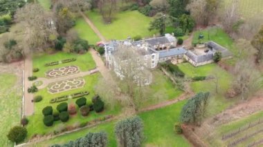 Tonbridge Köyü 'nün ve İngiltere' nin kırsal kesiminin havadan görünüşü. Görüntü İHA 'nın Kamerasıyla 18 Şubat 2023' te kaydedildi.