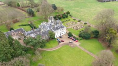 Tonbridge Köyü 'nün ve İngiltere' nin kırsal kesiminin havadan görünüşü. Görüntü İHA 'nın Kamerasıyla 18 Şubat 2023' te kaydedildi.