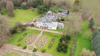Tonbridge Köyü 'nün ve İngiltere' nin kırsal kesiminin havadan görünüşü. Görüntü İHA 'nın Kamerasıyla 18 Şubat 2023' te kaydedildi.