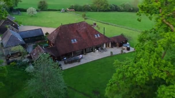 Vista Aérea Tonbridge Village Campo Inglaterra Grã Bretanha Reino Unido — Vídeo de Stock