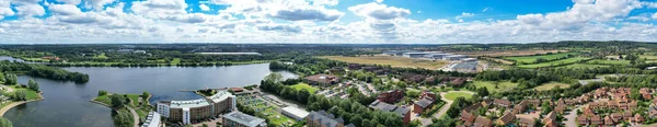 Luftaufnahme Des Caldecotte Lake Bei Milton Keynes City England Aufgenommen — Stockfoto