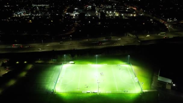 Britiske Motorveje Natten Fanget Med Drone Kamera Den Oktober 2022 – Stock-video