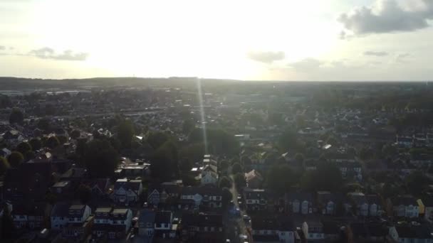 Luton City England Ngiltere Nin Havadan Bakış Alanı Görüntü Nın — Stok video