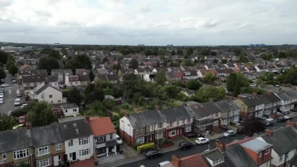 Aerial View Residential Real Estate Luton City England Velká Británie — Stock video