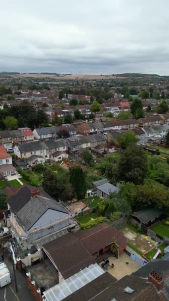 Vertikale Luftaufnahme Der Stadt Luton Mit Drohnen Kamera Oktober 2023 — Stockvideo