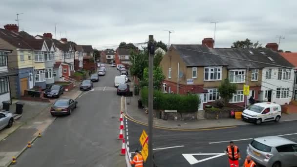 High Angle Footage Luton City England Zachycen Kamerou Drone 02Nd — Stock video